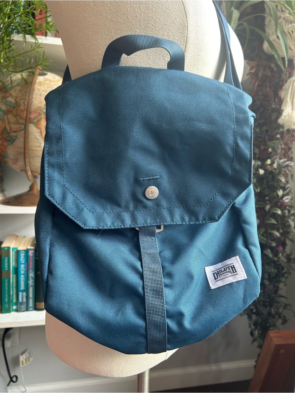 Duluth Trading Co Teal Compact Flap-Top Cross Body Bag